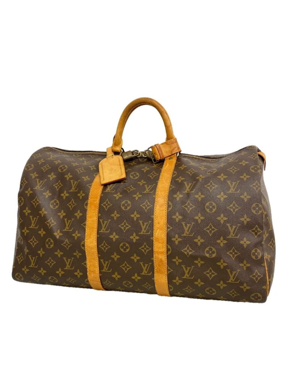 Louis Vuitton Boston Bag Monogram Keepall 50 Brown